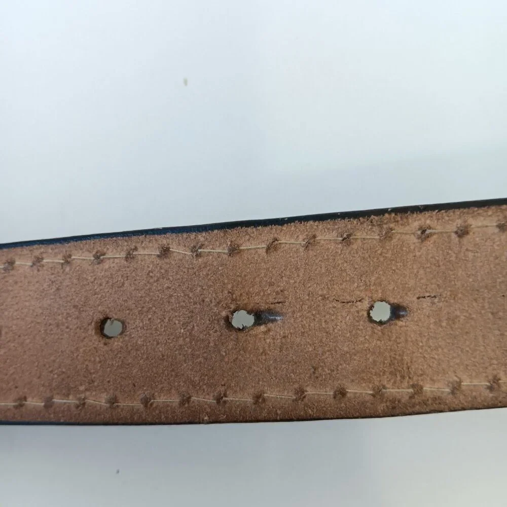 Men's Dark Brown Vinyl On Bonded Leather Embossed Crocodile 1.5